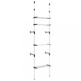 Cumpara ieftin Sistem de sifonier telescopic cu rafturi, aluminiu