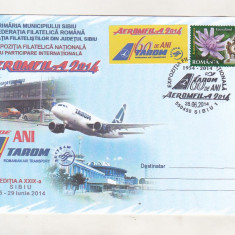 bnk fil Plic ocazional Aeromfila 2014 Sibiu - TAROM 60 ani