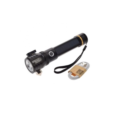 Lanterna tactica cu LED reincarcabila USB si cu busola foto