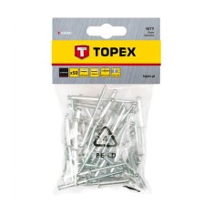 Nituri din Aluminiu, Topex, 50 Buc/Set, 4 x 10 mm, Nituri Topex Aluminiu, Set de Nituri din Aluminiu, Nit Topex, Bricolaj, Organe de Asamblare pentru foto