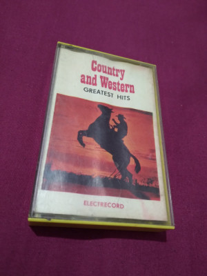 CASETA AUDIO COUNTRY AND WESTERN RARA!!ORIGINALA ELECTRECORD foto