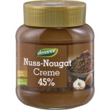 Crema Nuss-Nougat Eco Dennree cu Alune de Padure si Cacao, 400g, fara ulei de palmier