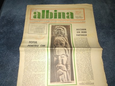 REVISTA ALBINA 27 IULIE 1974 foto