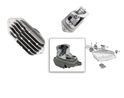 Modul LED BMW Seria 7 (F01/F02), 10.2008-01.2016, partea dreapta, LED; cu lumini pentru curbe, foto