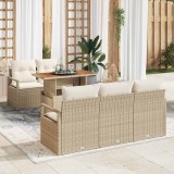 Cumpara ieftin Set de canapele pentru grădină 6 pcs Bej Rattan poli