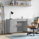 vidaXL Birou, gri beton, 140x50x75 cm, lemn compozit