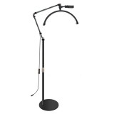 Lampă semicirculară cu suport pentru telefon, FS100, negru