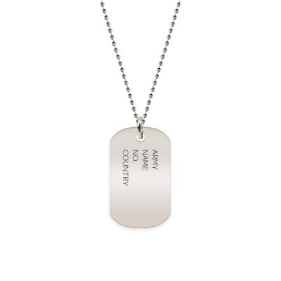 Army - Colier personalizat din argint 925 - dog tag foto