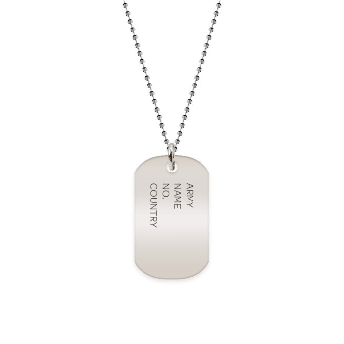 Army - Colier personalizat din argint 925 - dog tag