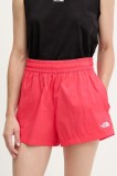The North Face pantaloni scurți Class V Pathfinder culoarea roz, uni, high waist, NF0A8BJ16IE1