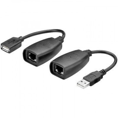 Cablu prelungitor, extender, USB1.1 A tata-mama pana la 40m cu CAT5e sau CAT6 foto