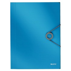 Dosar A4 Leitz din plastic cu inchidere cu elastic, Albastru deschis - RESIGILAT