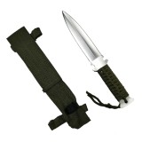 Cutit Vanatoare Ideallstore Argintiu, Otel Inoxidabil, Teaca Cadou, 26cm, Lama 16cm, Rezistent Rugina