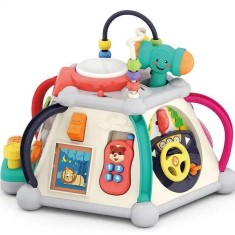 Jucarie educativa si interactiva pentru copii WePro Store, centru de activitati tip Piramida cu sunete si lumini, 15 activitati, Multicolor, 18 luni +