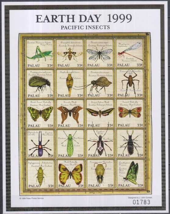 Timbre cu insecte din Palau