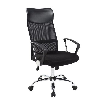 Scaun ergonomic directorial, inaltime reglabila 108-118 cm, spatar inalt, sezut inclinabil, negru foto