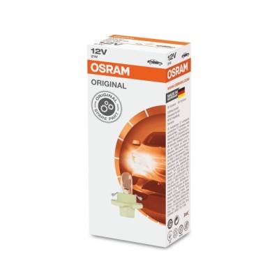 Set 10 Becuri Bord BX8.4D, Soclu Bej 12V 1.5W, Osram foto