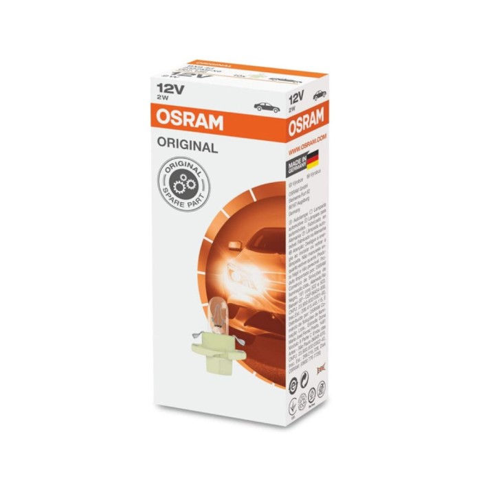 Set 10 Becuri Bord BX8.4D, Soclu Bej 12V 1.5W, Osram