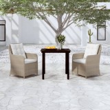 VidaXL Set mobilier pentru grădină, 3 piese, maro
