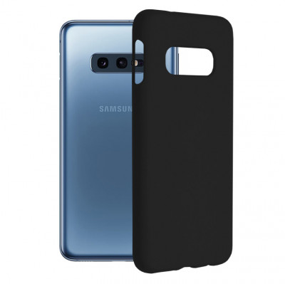 Husa pentru Samsung Galaxy S10e, Techsuit Soft Edge Silicone, Black foto