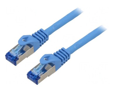 Patch cord S/FTP 6a litat CCA LSZH albastru 20m 26AWG foto