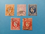 ROMANIA-1868-Carol cu favoriti--LP-21/24,24a??-stampilate