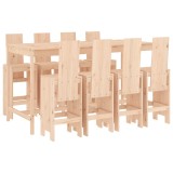 Cumpara ieftin Set bar de gradina, 9 piese, lemn masiv de pin