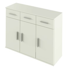 Comoda 3 usi 3 sertare mdf alb Resita 105x35x79.5 cm