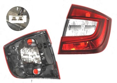 Stop spate lampa Skoda Rapid (Nh), 10.2012-, spate, Dreapta, liftback, LED+P21/4W+P21W+PY21W, OE foto