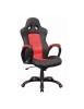 Scaun directorial SL Q029, Piele ecologica, Inaltime ajustabila, Mecanism balansare, Rotire 360 ˚, 100 kg, Rosu/Negru, Multicolor