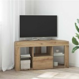 Cumpara ieftin Sifonier LED pentru TV coltar Stejar Artizanal 108 x 40 x 50 cm