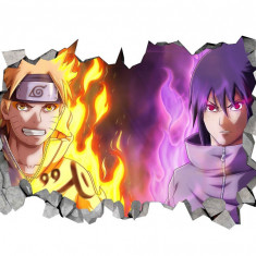 Sticker decorativ, gaura in perete 3D, Naruto, 85 cm, 1020STK