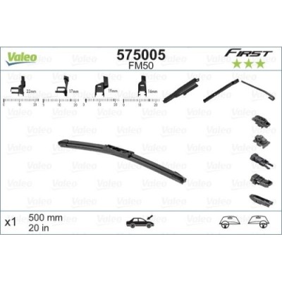 Lamela stergator 500mm/20in Audi, BMW, Citroen, Dacia, Fiat, Ford, Honda, Hyundai, Jeep, Kia, Land Rover, Mazda, Mini, Nissan, Opel, Peugeot, Renault foto
