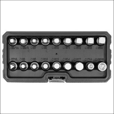 YT-05991 YATO Set tubulare pentru buson ulei, 18 piese foto