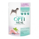 Optimeal, hrana umeda pentru caini, iepure si afine, plic, 100 gr