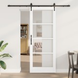 Ușă Glisantă vidaXL cu Set de Fittings Alb 83x211 cm Lemn Masiv de Pin, Ușă Interioară vidaXL cu Sticlă &#039;ORKDAL&#039;Alb 83x211x4 cm