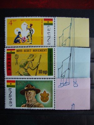 GHANA 1967 SERIE SCUTISM MNH foto