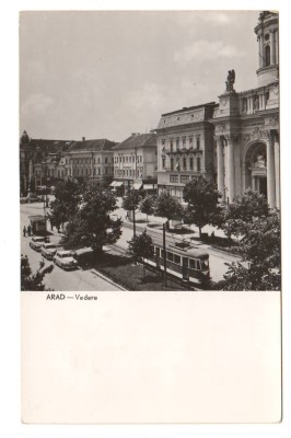 CPIB 21669 - CARTE POSTALA - ARAD, VEDERE, RPR, TRAMVAI, AUTOTURISM, NECIRCULATA foto