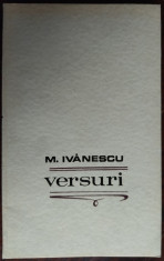 (MIRCEA) M. IVANESCU - VERSURI (VOLUM DE DEBUT, EPL - 1968) foto
