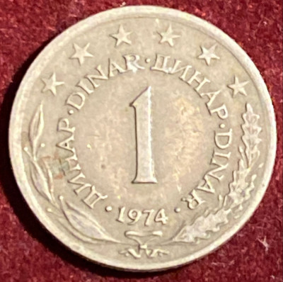 1 DINAR 1974 YUGOSLAVIA foto