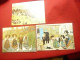 Set 3 Ilustrate Alsacia Pitoreasca -Franta ,ilustrator Hansi