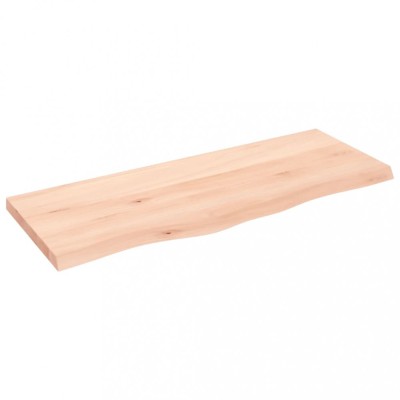 Gossi polita de perete, 100x40x(2-4)cm, lemn masiv de stejar netratat foto