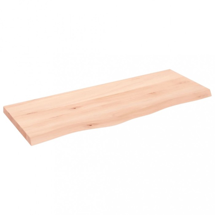 Gossi polita de perete, 100x40x(2-4)cm, lemn masiv de stejar netratat