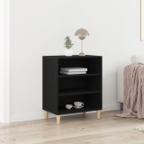Bufet Negru din Stejar 57x35x70 cm din Lemn Structurat de la vidaXL