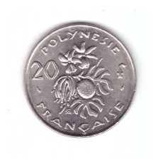 Moneda Polinezia Franceza 20 francs/franci 1986, stare foarte buna, cu luciu