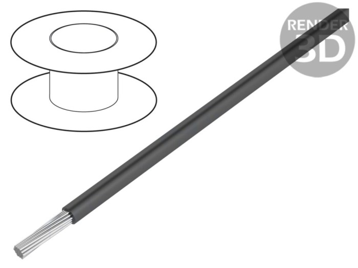 Cablu HookUp Wire 24AWG PTFE gri