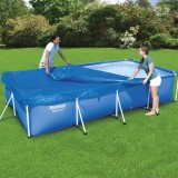 Husa Piscina Bestway Flowclear 400x211 cm Albastra - Prelata Protectie Piscina Steel Pro 4m