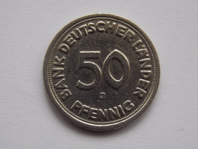 50 PFENNIG 1949 J GERMANIA foto