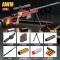 Pusca de Jucarie AWM Ultrarealista, Flippy, 10 de Proiectile, 5 Cartuse, 106 cm, Rosu