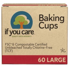 Hartie de copt briose nealbita, fara clor, compostabila, 60 buc., LARGE, If You Care foto